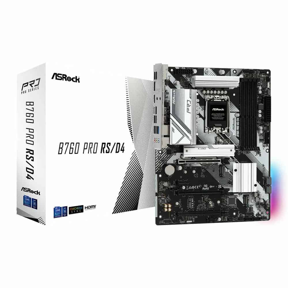 ASRock Intel B760 PRO RS_D4 DDR4 ATX Motherboard